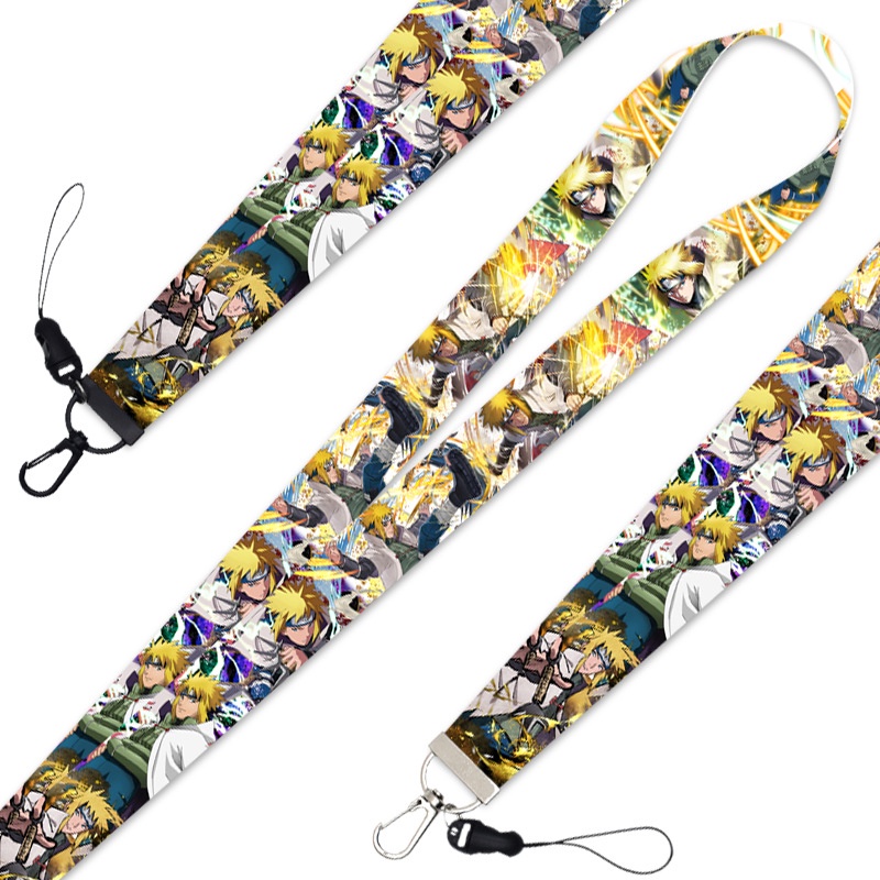 Tali Lanyard Motif Naruto Untuk Gantungan Kunci