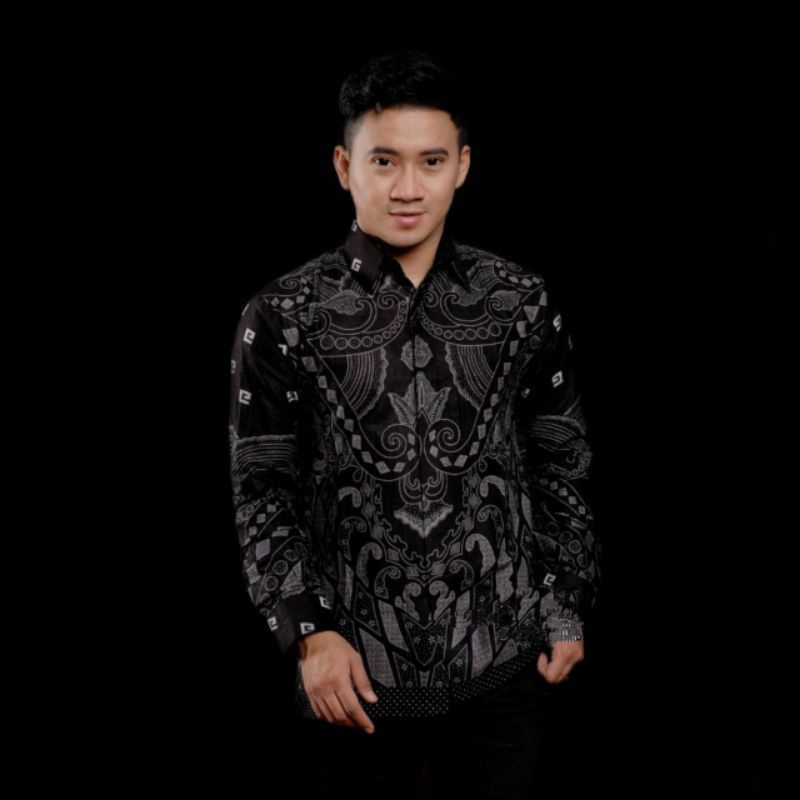 Batik Pria Lengan Panjang BATIK AZMIL HRB 026 motif KERATONAN