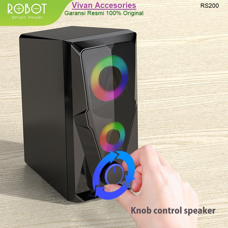 Robot RS200 E-Sport Gaming Speaker RGB Flow Lightning Effect with AUX