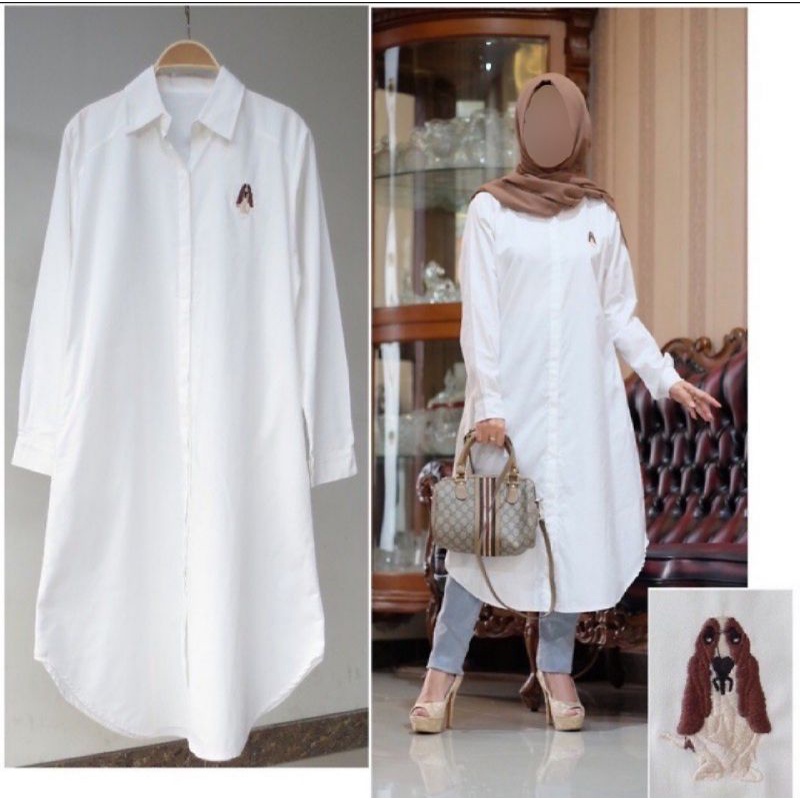 MIDI DRESS/TUNIK PUTIH