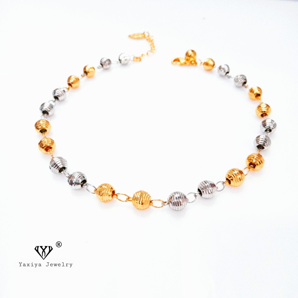 

Gelang kaki kombinasi Perhiasan imitasi Gold 18k Yaxiya Jewelry 1269