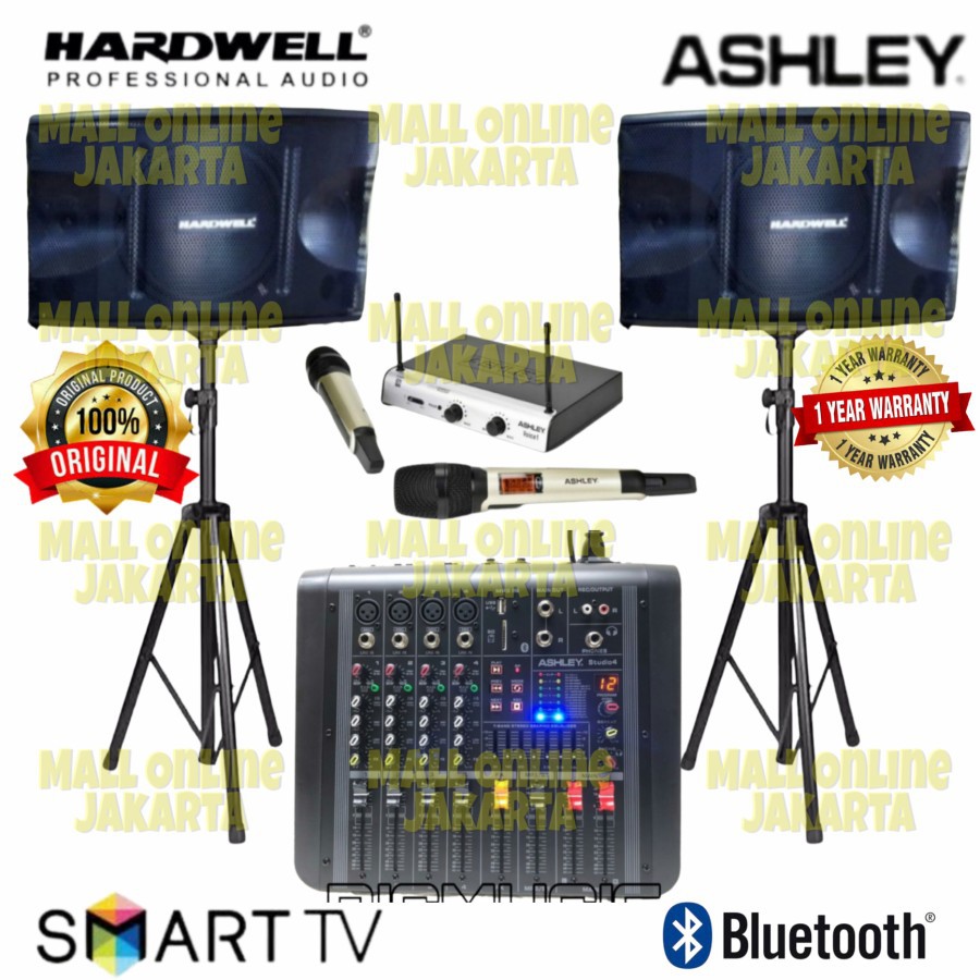 Paket Sound system Hardwell 10 inch ashley studio 4 Live music