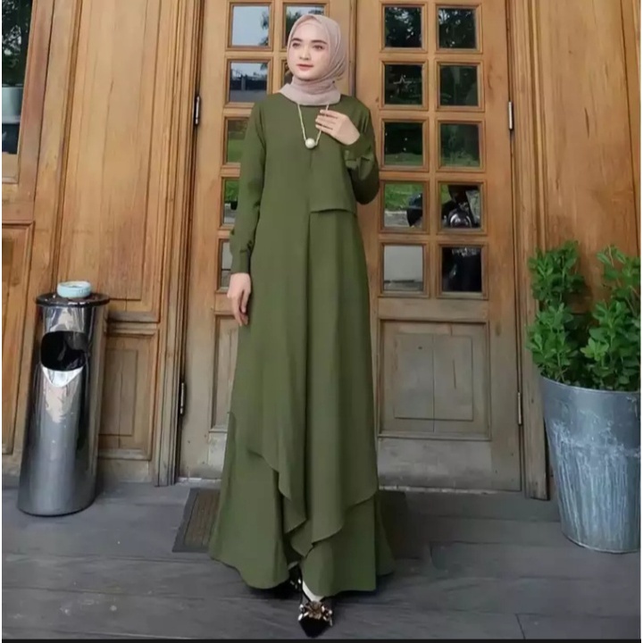 MIZA DRESS/ GAMIS POLOS ELEGAN KEKINIAN