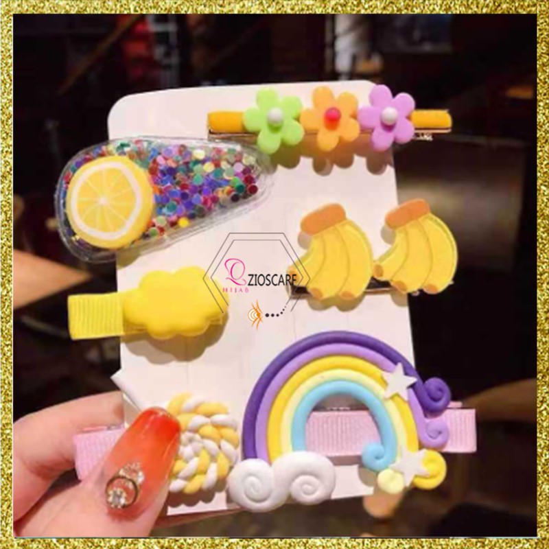 1 SET Jepit Rambut ANAK/JEPIT RAMBUT KARAKTER/HAIRPIN RAINBOW korea fashion jepit rambut wanita ak03