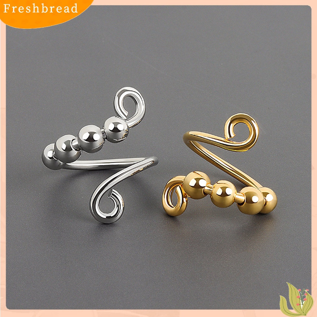 Terlaris Ring Rotate Freely Anti Stress Copper Anxiety Single Coil Spiral Women Ring for Travel