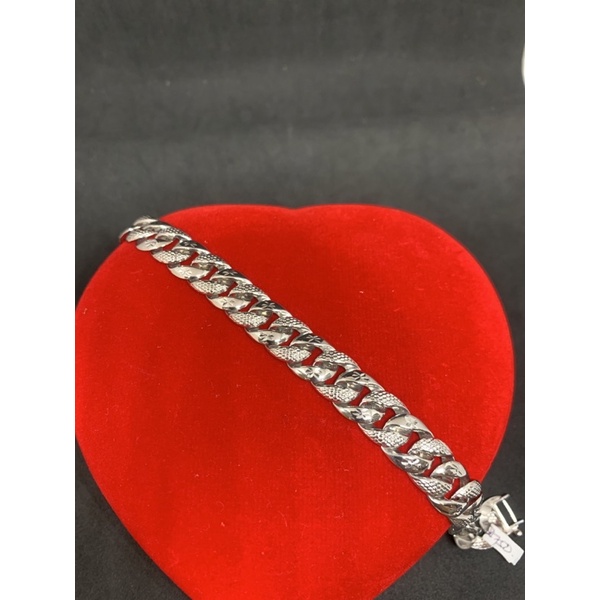 Gelang emas asli kdr 750 MT jewelry mas putih model sisik naga