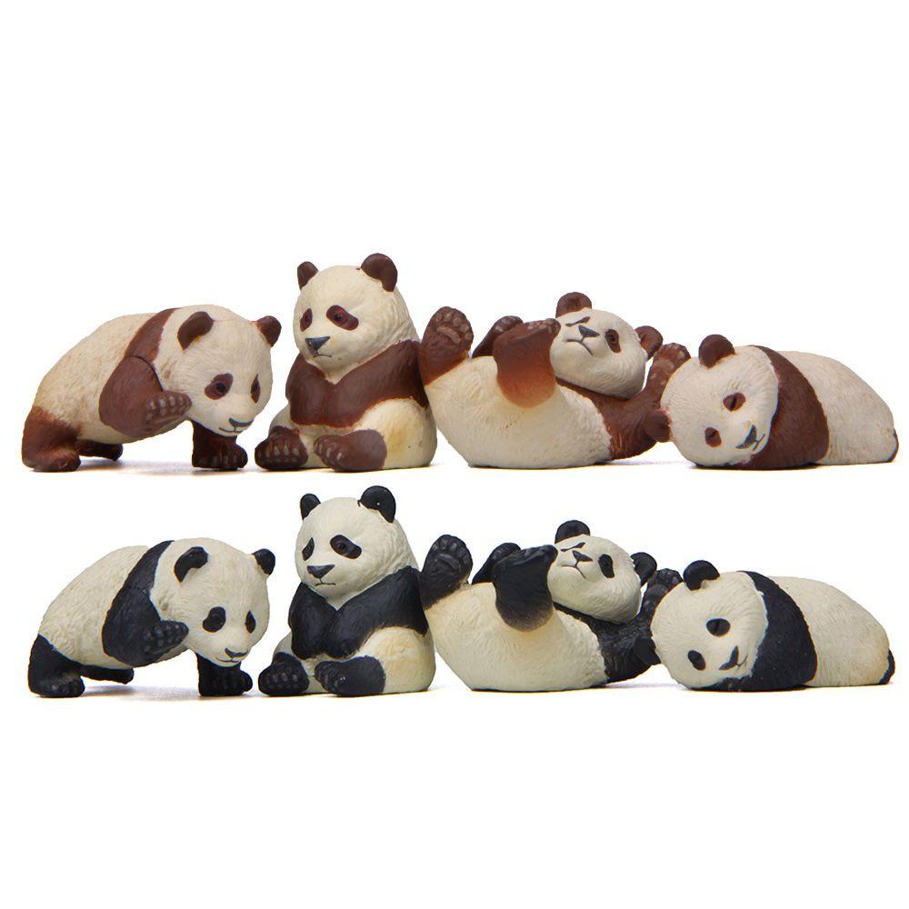 Suyo 4pcs /Set Miniatur Terrarium Resin Lucu Panda Lanskap Mikro