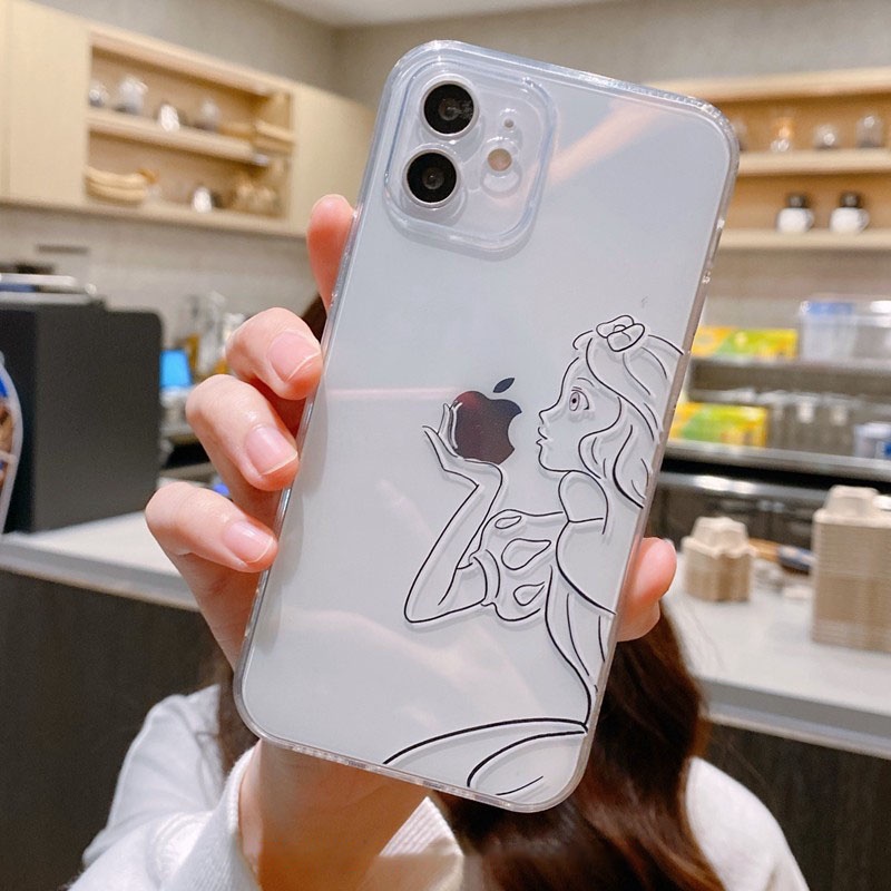 Soft case TPU Motif disney snow white Untuk iphone 11 pro max 13 12 pro max Xs max XR 7plus 8plus 7 8 Se 2020