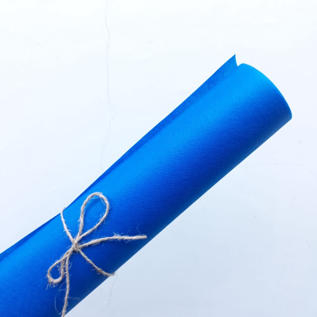 KAIN SPUNBOND BUKET MURAH PER 1 METER TEBAL-Biru tua
