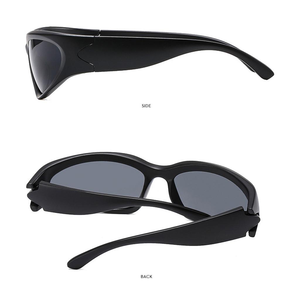 Wonder Wrap Around Kacamata Hitam Unisex Bersepeda Punk Outdoor Shades