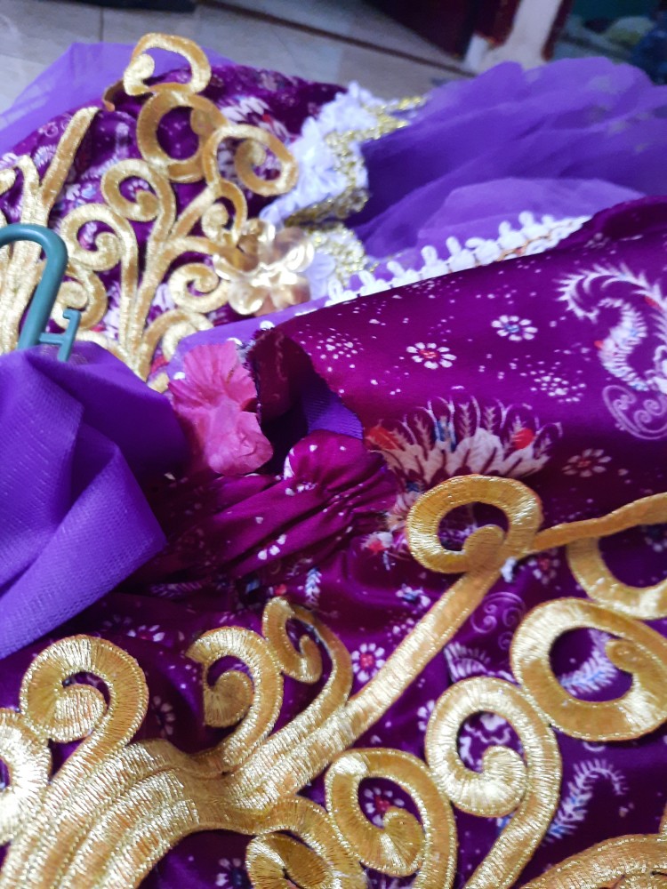 Gaun Pesta Anak Perempuan Mewah Batik/ Baju Batik Anak/ Baju Pesta Batik Anak/batik Anak/baju Batik