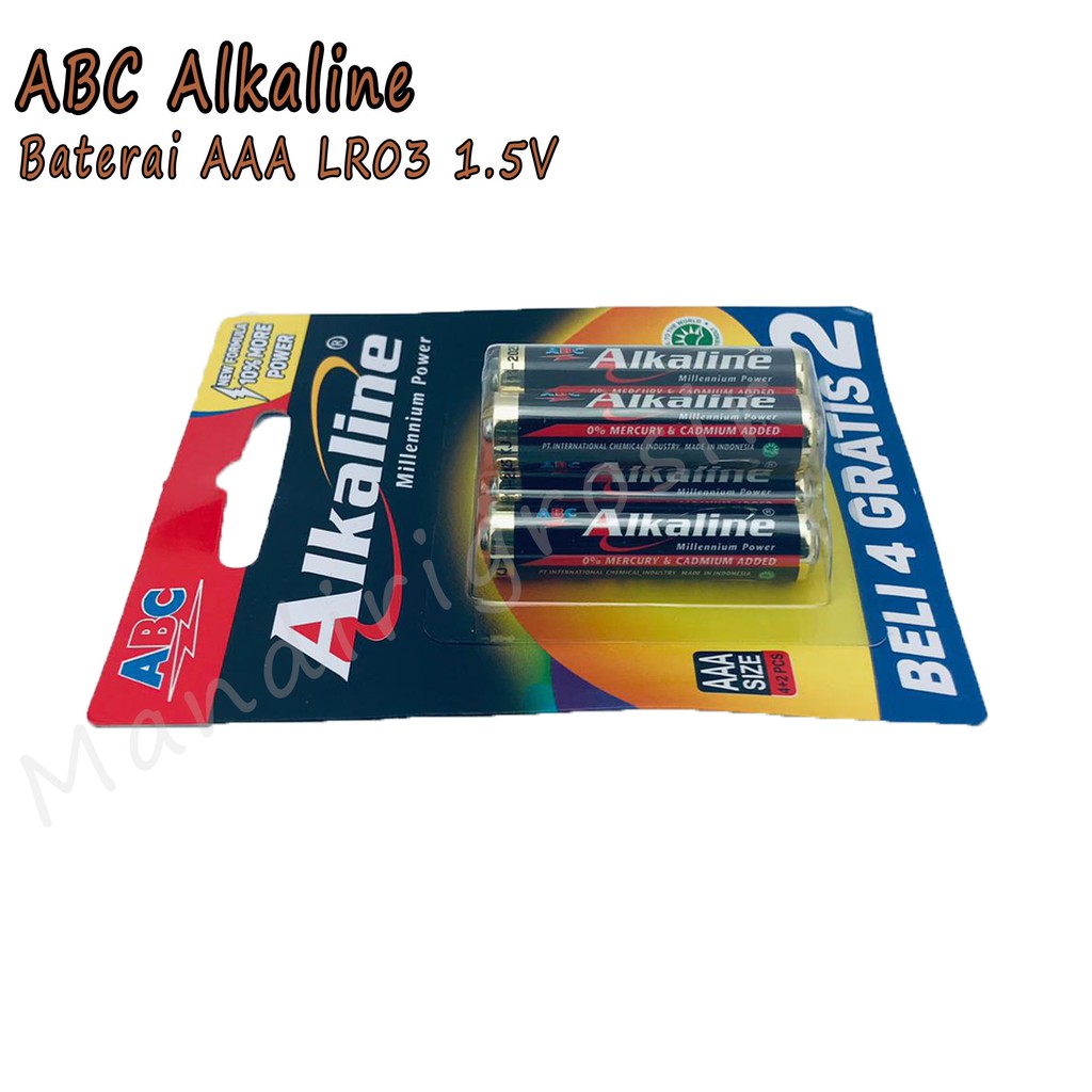 Baterai Alkaline * Baterai AAA * LR03 1.5V * 6pcs