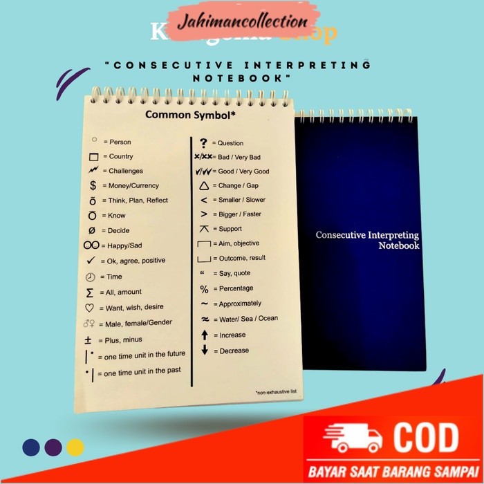 

✨ BISA COD ✨ BUKU CATATAN "Consecutive Interpreting Notebook