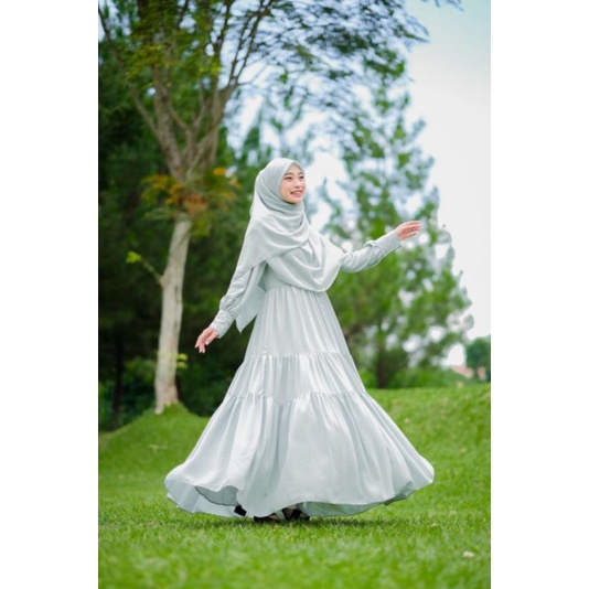 Alice Dress set Pashmina By Kazami Store Original Ready stok