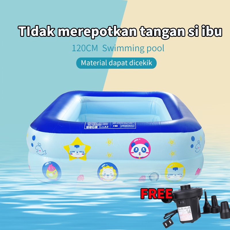 Kolam Renang Anak / Kolam Mandi Bola Inflatable Bestway Pool 1,5 meter Kolam 3 Ring Baby SPA Murah