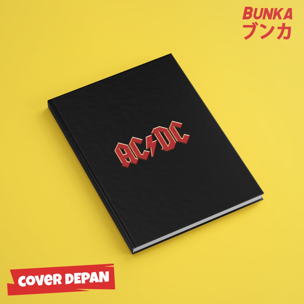 

Notebook 80's Band ACDC Logo Hardcover A5 Buku Tulis Catatan Notes Agenda Planner Jurnal