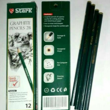 PENSIL 2B MERK STARK ISI 12 PCS/PENSIL M2000 ISI 12(1 LUSIN)