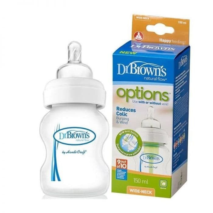 Dr. Brown's 5 oz 150 ml PP Wide Neck Options Botol Bayi Botol Susu