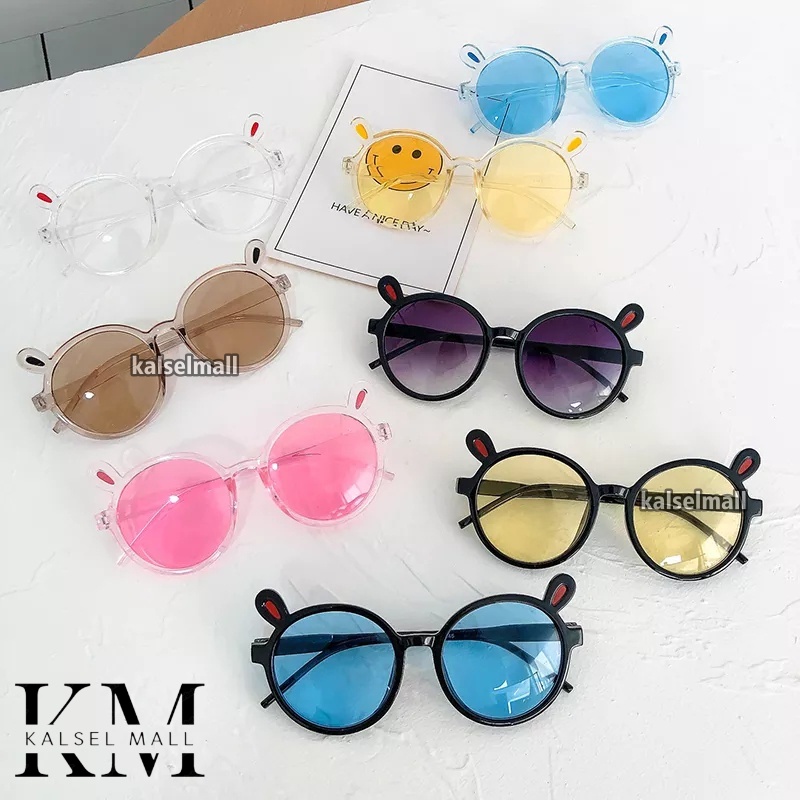 Kaca Mata Anak Cowok Cewek Model Telinga Kelinci Anti Silau Sinar Matahari Kacamata Unik Lucu Anak-Anak Gaya Korea Sunglasses Balita Bayi Perempuan Laki-Laki Banjarbaru Banjarmasin Martapura KCA6