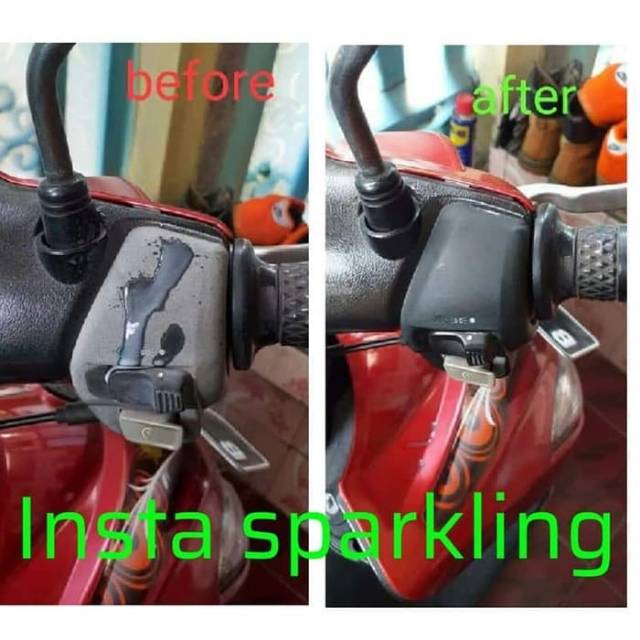 Insta Sparkling pengkilap motor 100ml  Bonus microfiber david palmer