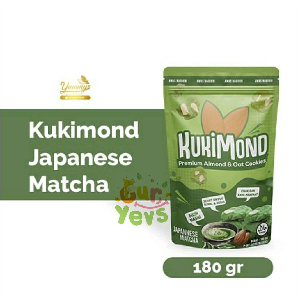 Almom Kukimond JAPANESE MATCHA Premium Almond &amp; Oat Cookies Pelancar Asi / Asi Booster