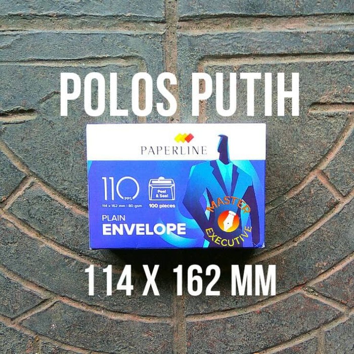 

[Pak - 100 lembar] Paperline / PPL Amplop Putih Polos 110 PPS / 114 x 162 mm