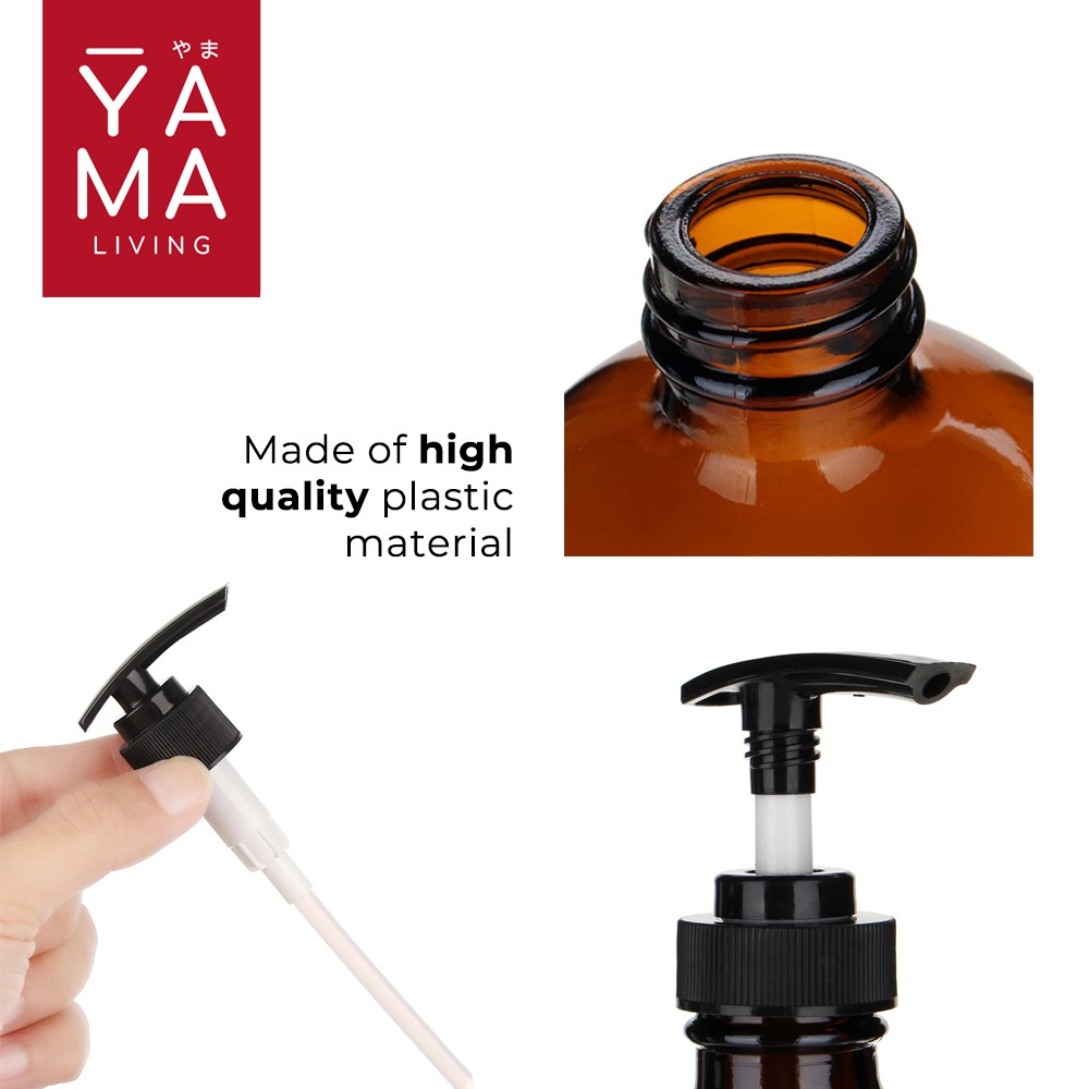 YAMA HANOSHI Dark Brown Soap Bottle Botol Pump Refill Sabun Cuci Piring Dapur Hitam Black 500 ml