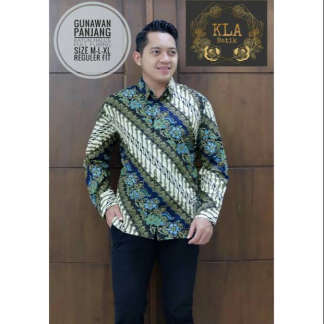 GUNAWAN PANJANG.Kemeja Batik Pria Modern