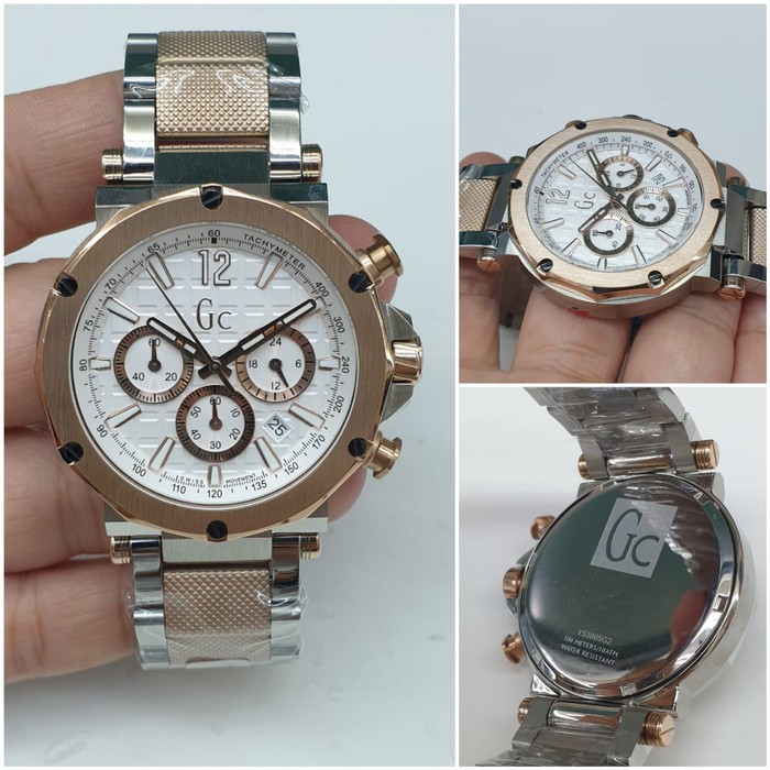 Jam Tangan Pria GC Guess Collection Choto Combi Rosegold 42MM Ori BM