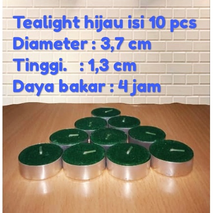 Lilin tealight / lilin dekorasi / lilin tablet isi 10 pcs