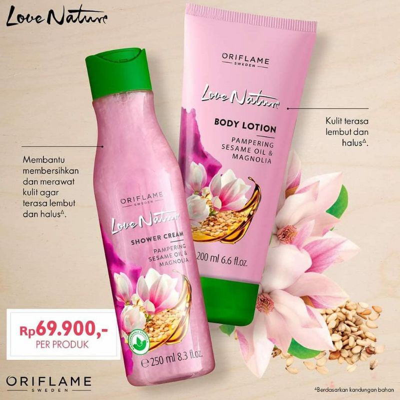 Love Nature Sesame Oil &amp; Magnolia Body Lotion / Shower Cream