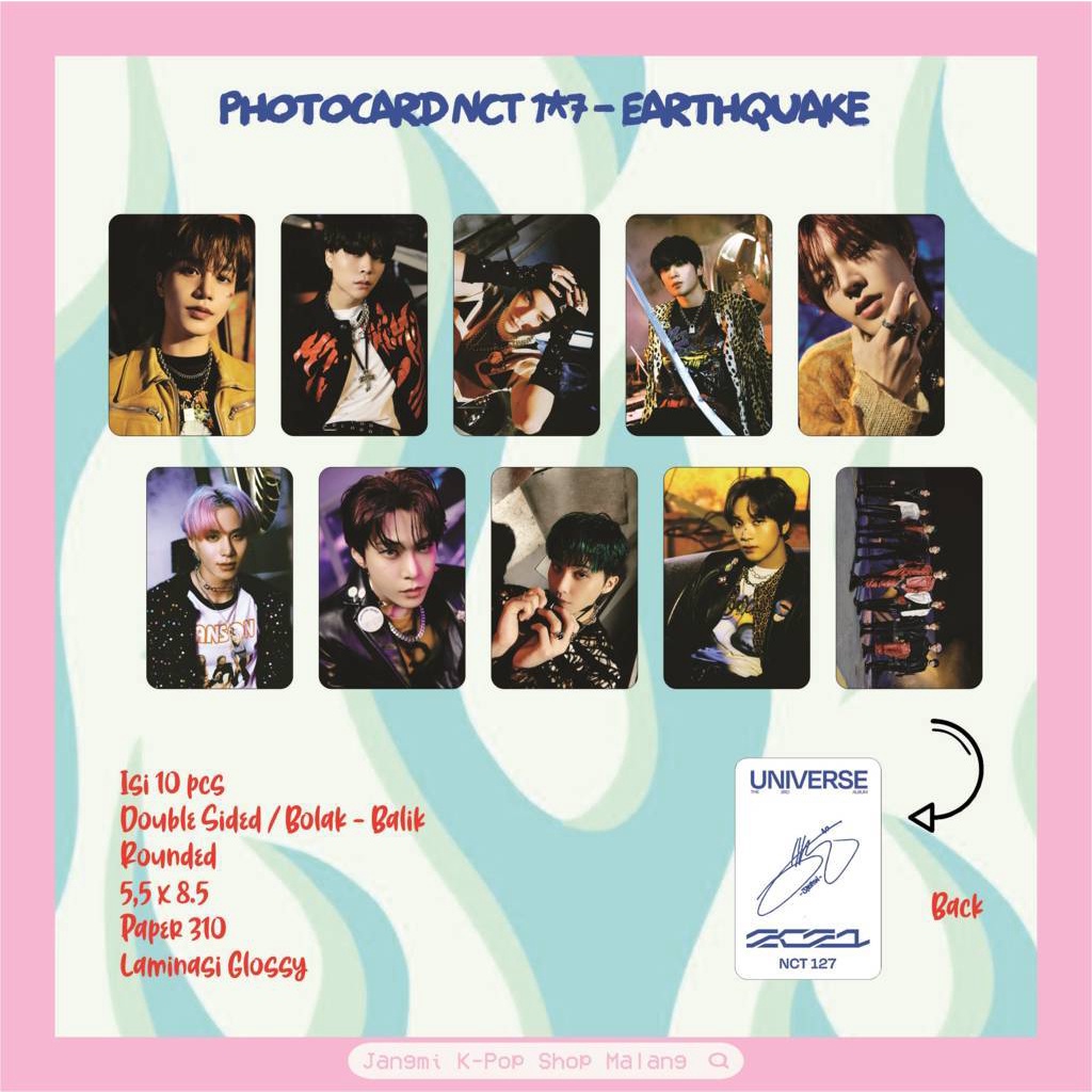 [10 PCS] Photocard NCT 127 - Earthquake | NCT 2021 Universe | Fankit NCT | Paket NCT | Merchandise N