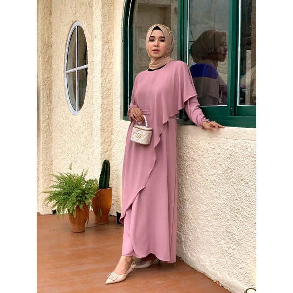 Elsa Beads Dress/Dress Payet Jumbo Ld 110/Dress Layer Payet/Dress Beads Lebaran/Gamis Lebaran Jumbo