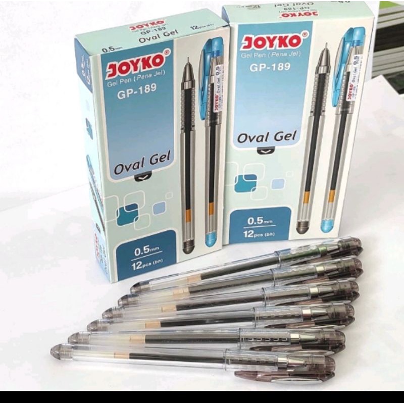 

Pulpen / Pen / Pena Gel Joyko Oval GP-189 Ecer (3pcs)