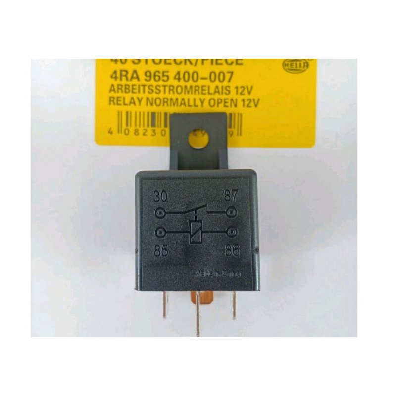 EL Relay Hella Kaki 4 12V 30A - Relay Klakson Hella - Relay Lampu Hella