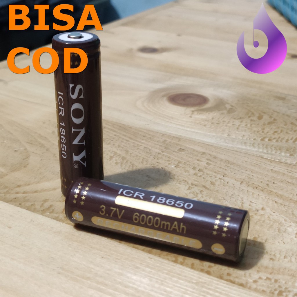 BATERAI SONY 6000 mAh 18650 BATERAI SENTER POLICE SWAT VAPE ROKOK ELECTRIK ISI ULANG