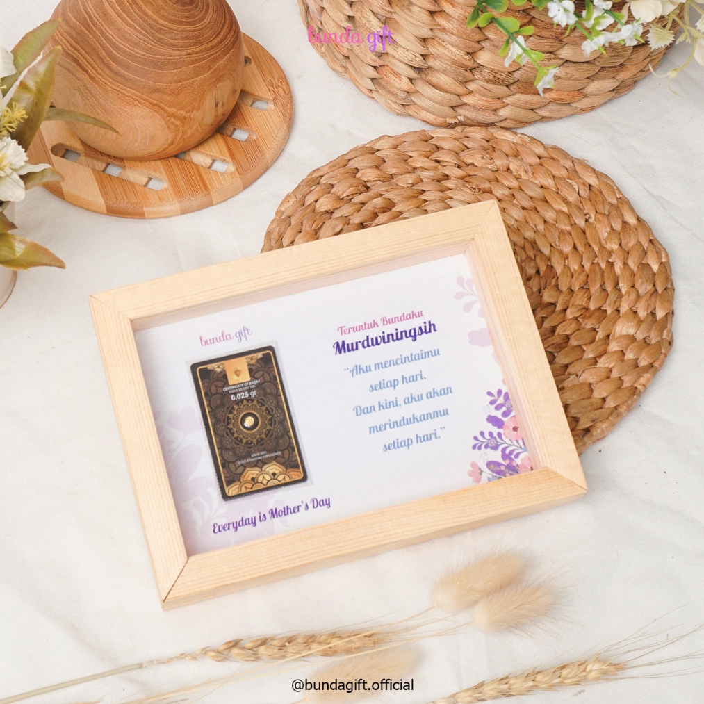 [CUSTOM] MiniGold Frame Hias Kayu Akrilik Kado untuk Ibu