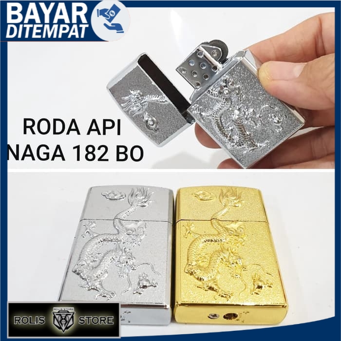 KOREK API MODEL ZIPPO 182 BO NAGA MANCIS PEMANTIK RODA LIGHTER