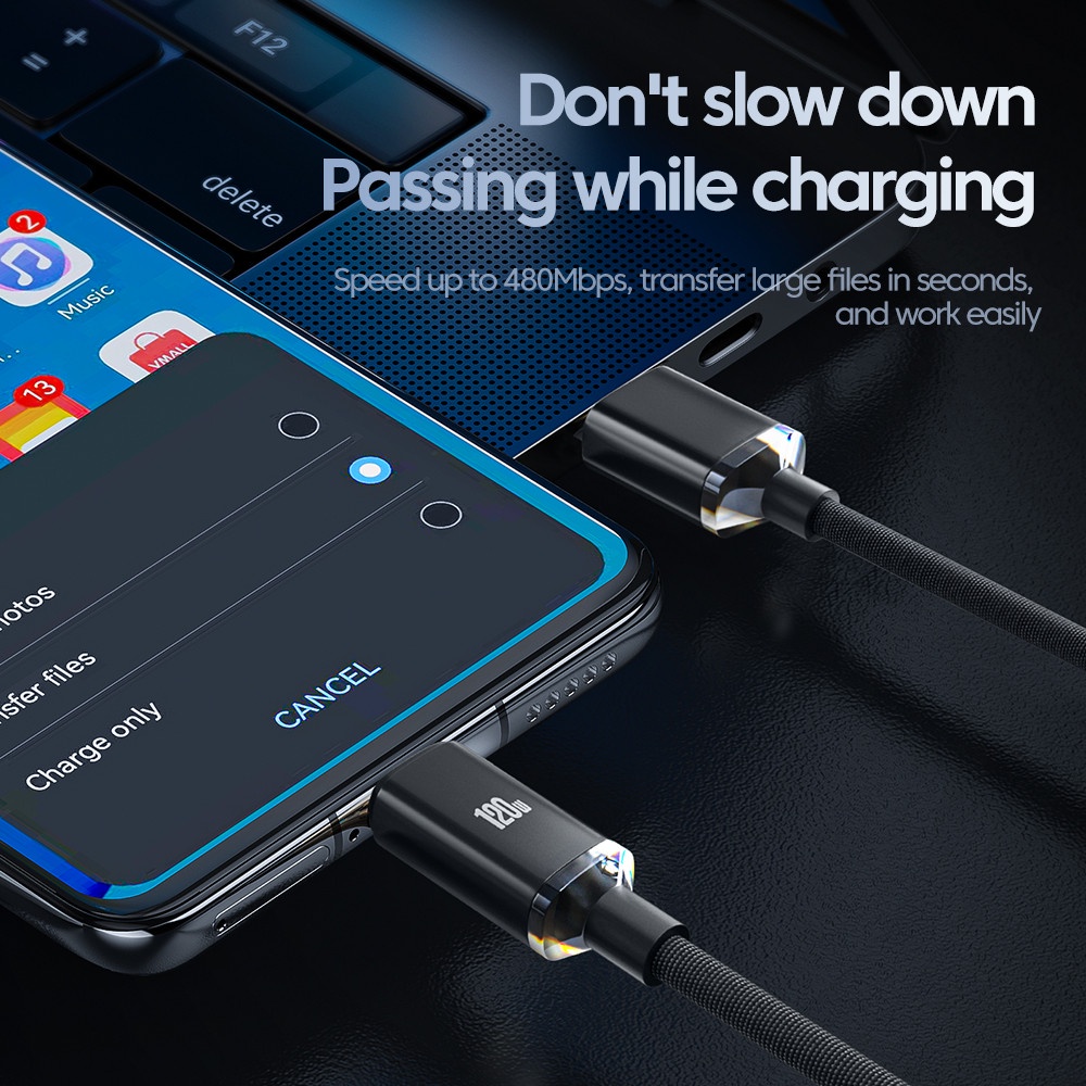 6a Kabel Data / Charger Usb Tipe C 120w Fast Charging Untuk Huawei Realme