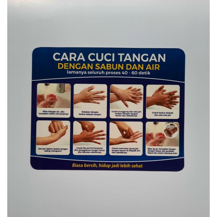 

Stiker Cara Cuci Tangan Dengan Sabun Dan Air / Langkah Cuci Tangan / CTPS