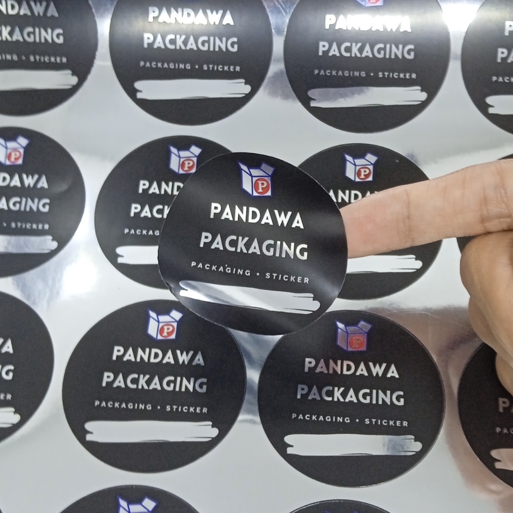 

Cetak/Print Label Kemasan Sticker Silver A3+ & Kiss Cutting