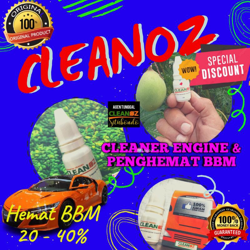 Cleanoz Asli Arli Kurnia Cleaner Engine Ori & Penghemat BBM Original, Agen Clenos Klinos