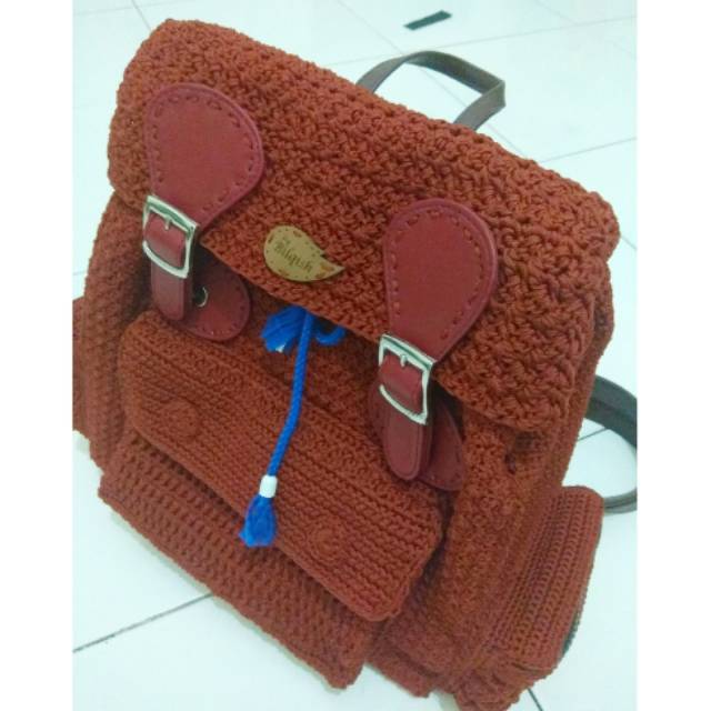 Tas Ransel rajut/backpack jumbo/ ransel jumbo rajut/ tas rajut premium