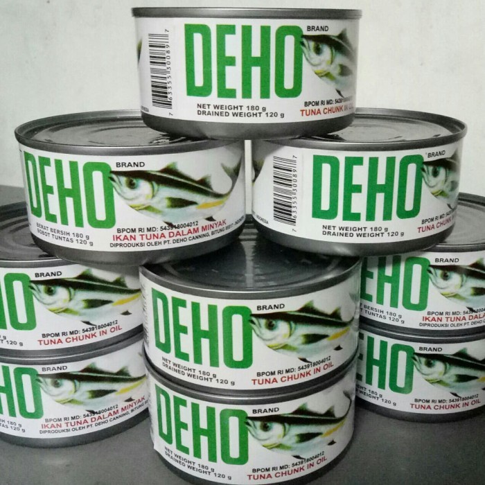 

DEHO Tuna Chunk in Oil 180gr x 24 kaleng HARGA GROSIR