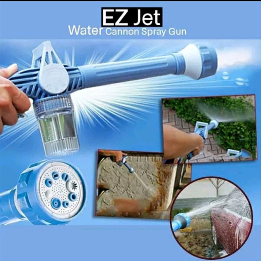 Jet Water Canon Cannon 8 in 1 Selang Semprotan Turbo Water Spray Gun ALAT CUCI MOBIL MOTOR TAMAN EZ 