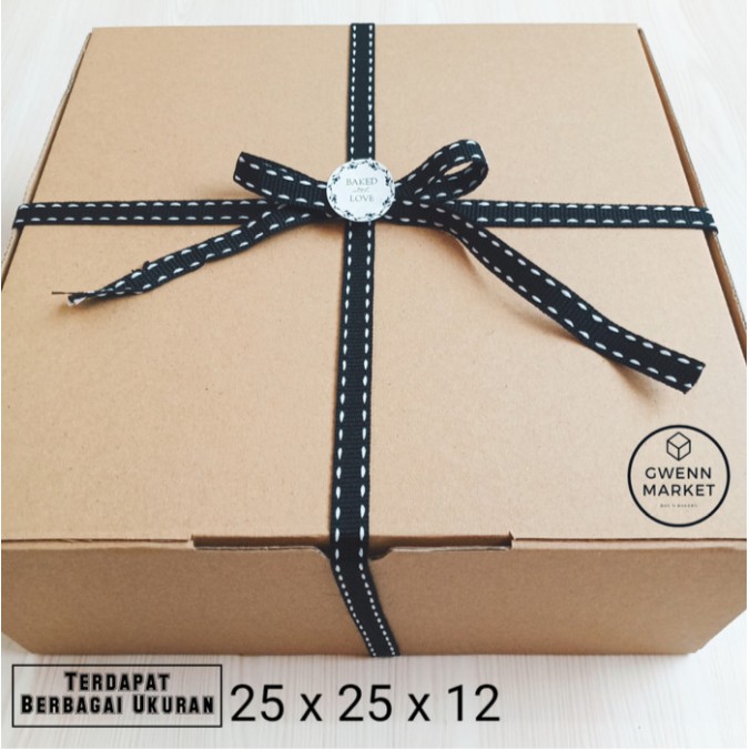 

Dus kue corrugated per 5pcs dus roti kotak kue box cake box roti box kue 25 x 12