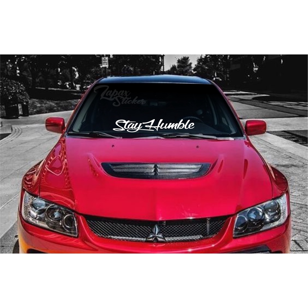 stiker kaca mobil stay humble cutting sticker mobil