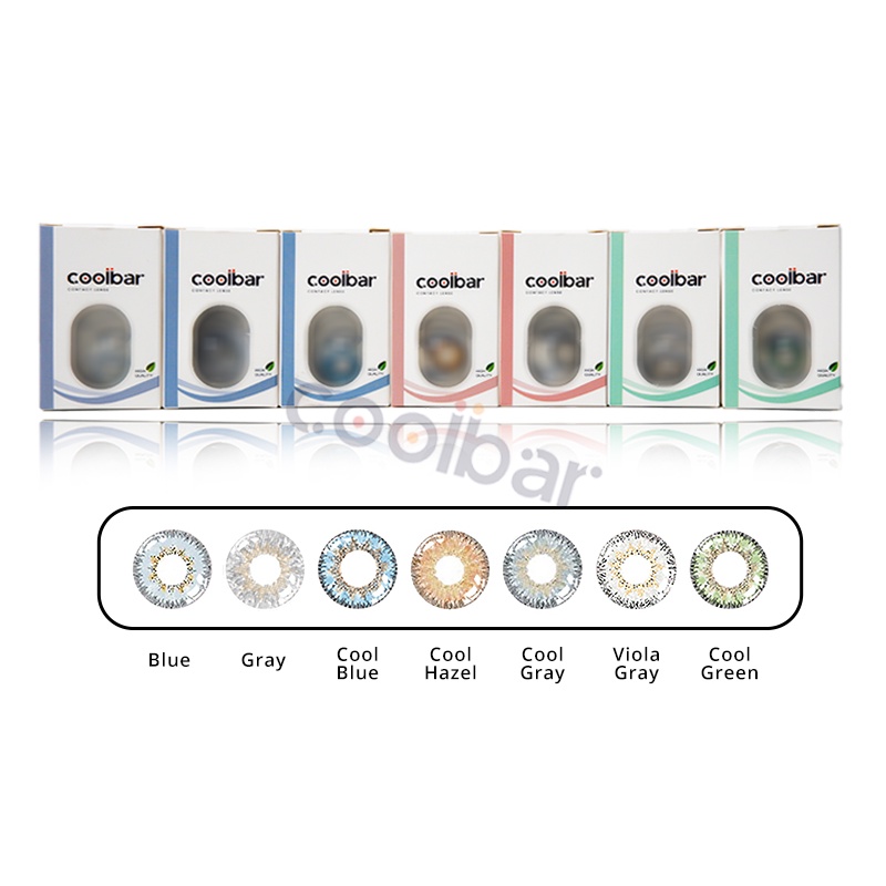 Coolbar Sepasang Lensa Kontak Warna Lensa Warna Diameter14.2 MM Kadar Air 38% Soflens