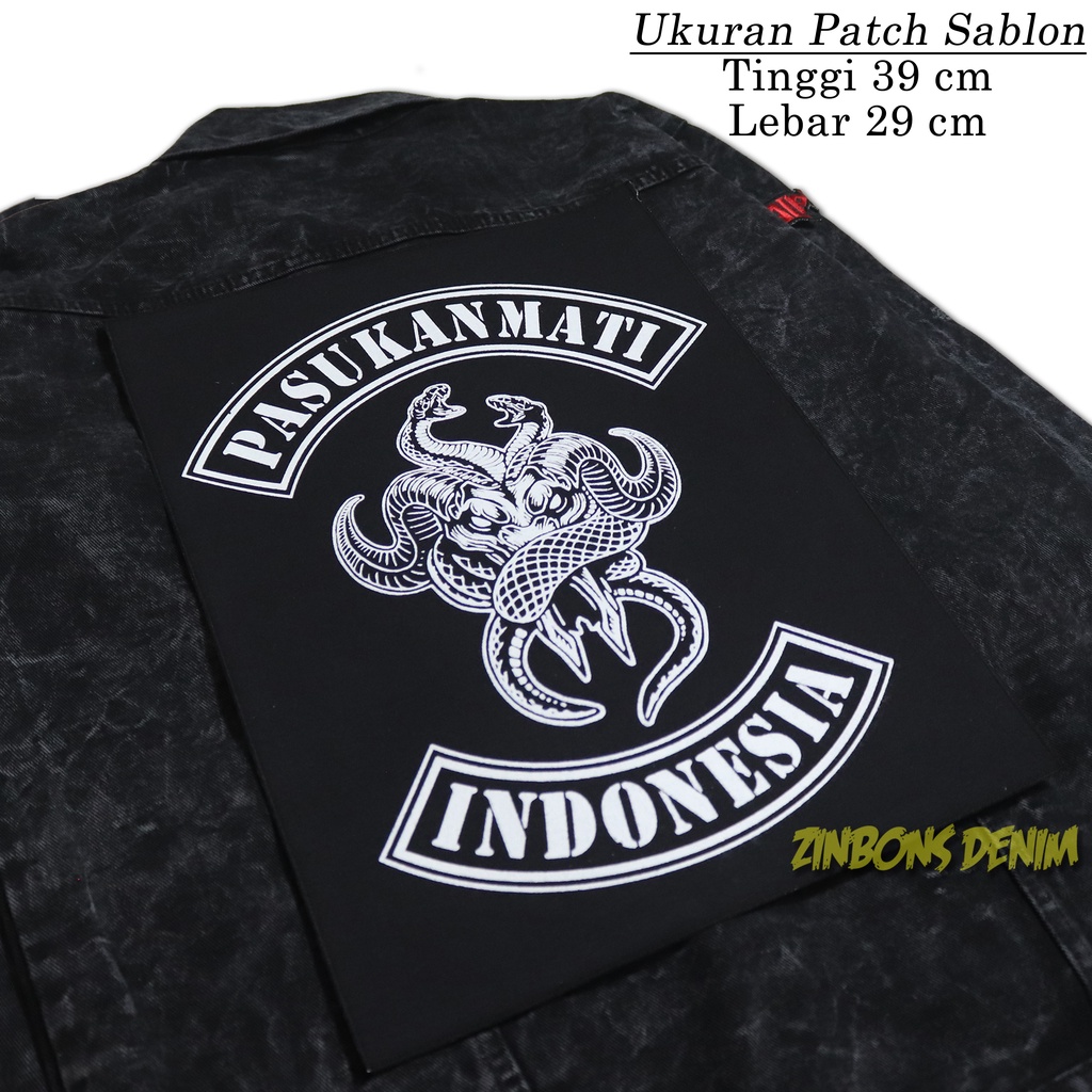 BACKPATCH PATCH SABLON PASUKAN MATI INDONESIA BACKPATCH KARAKTER BIG SIZE PREMIUM BEST QUALITY