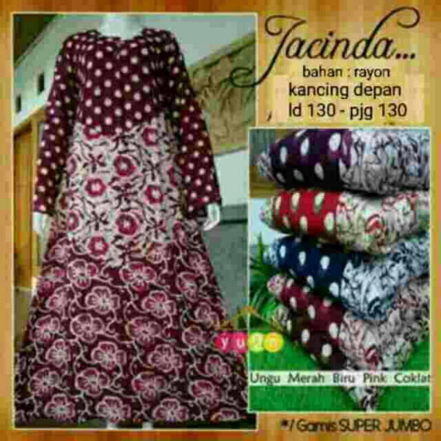 Dress daster panjang SUPER JUMBO JACINDA